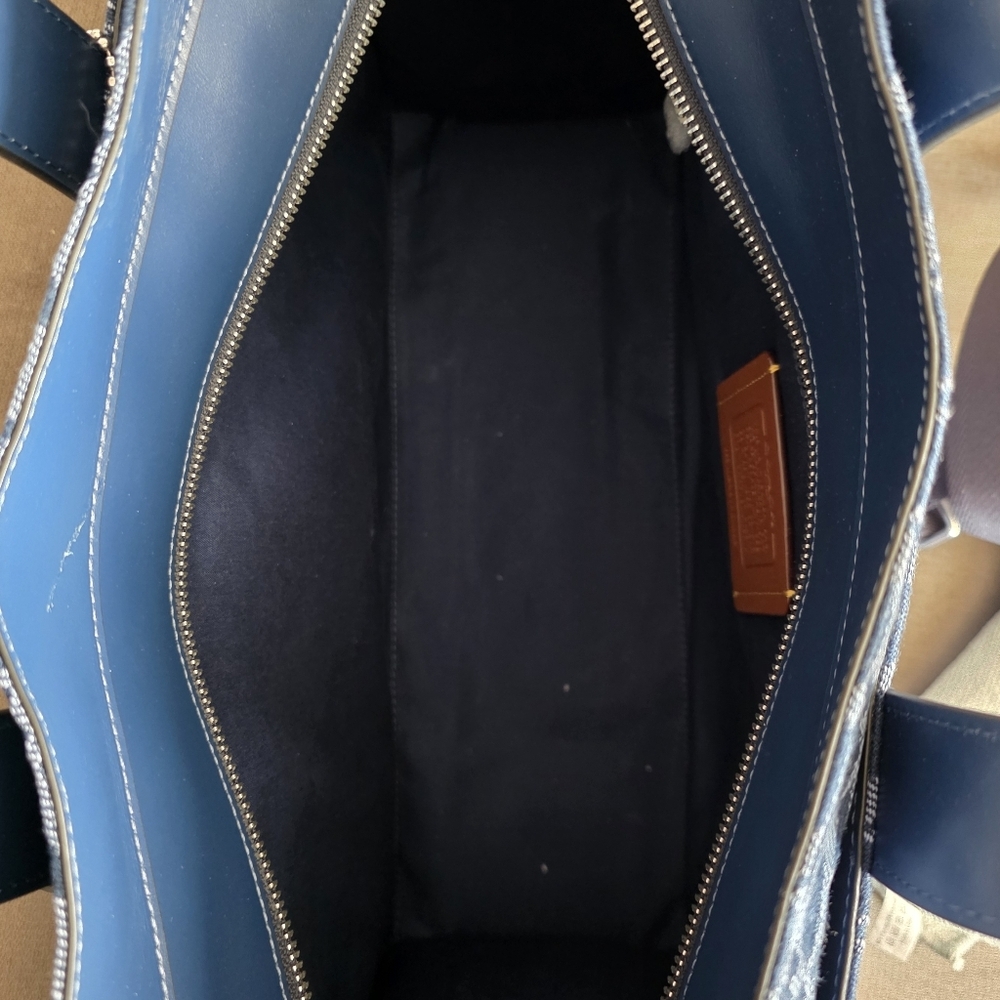 Coach Wesley Tote Signature Denim CAS25 - Picture 3 of 6